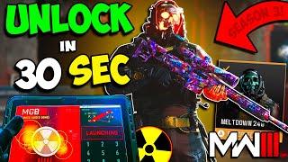 How to still UNLOCK the MW3 ️NUKE SKIN️ MELTDOWN in just 30 SECONDS! (100% Nuke Completion GLITCH)