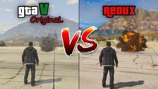 GTA 5 ORIGINAL VS REDUX MOD // Vanilla vs Redux Graphics Mod // FPS / CPU / RAM