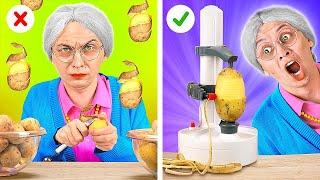 Grandma vs Kitchen Gadgets! *Simple Secret Cooking Hacks and Tools on TikTok*