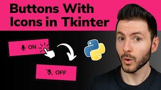 Create Modern Tkinter Button With Icon in Python | Change Image and Text in Buttons in Tkinter GUI