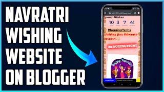 Navratri Wishing Script | How To Create Navratri Wishing Viral Website On Blogger 2020