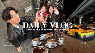 Daily Vlog: cafe hopping in Daikanyama & car meet in Tokyo might night, GT3RS, GTR NISMO.