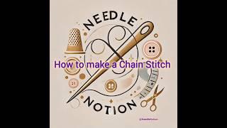 "Easy Chain Stitch Embroidery | Learn in Minutes! #embroidery #beginners #handstitch #outlinestitch