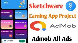 sketchware earning app project swb file | sketchware earning app admob all ads project swb file |