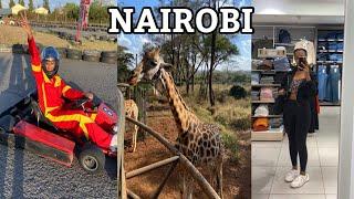 VLOG :  24Hrs In Nairobi,  StoryTime,  Kart Racing , Feeding Giraffes + Travel Tips.