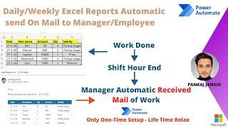 Daily Excel Reports Automatic send to Manager || Excel Power Automate