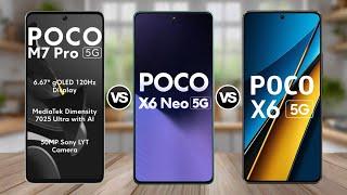 POCO M7 Pro 5G Vs POCO X6 Neo 5G Vs POCO X6 5G