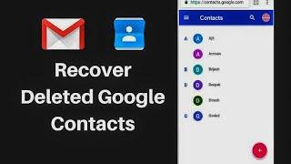 How Recover Contacts From Gmail In Mobile| How backup Deleted Contact from gmail account in Kannada