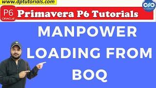 Manpower Loading From Costing In Primavera P6 || Resource Loading || Primavera Tutorials