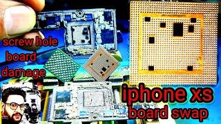 iphone xs board swap / iphone xs screw hole damage
