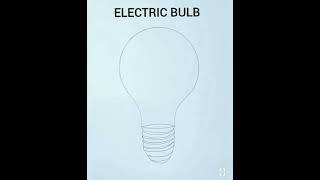 How to draw an electric bulb easily