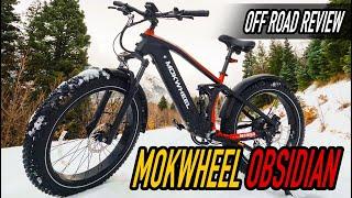 E-mountain bike trail riding | Mokwheel Obsidian full suspension E-mountain bike #wildspaces #mtb