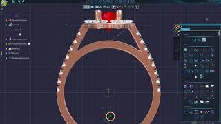 Ruby Halo Ring Design - 3design - CAD