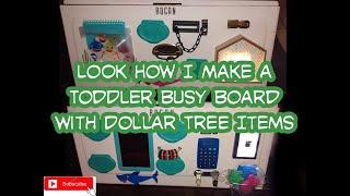 Look How I Make a Dollar Tree& Lowe's️Toddler Busy Board Toddler Fine Motor Skill Development DIY