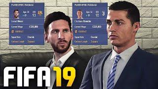 SIGNING RONALDO & MESSI IN FIFA 19 CAREER MODE!!!