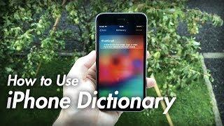 How to Use iPhone Dictionary - Best iPhone Dictionary