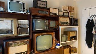 Collection of antique electronics (tv’s and radios)