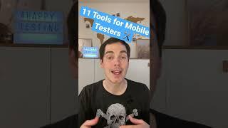 11 Mobile Testing Tools To Know https://youtu.be/wALdAn_Lo7Y #softwaretesting #testing