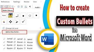 How to create Custom Bullet in Microsoft Word