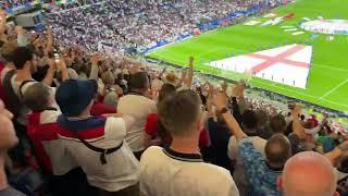 England fans singing National Anthem V Serbia Euro 2024 16/06/24