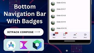 Implementing Badges on Bottom Navigation with Jetpack Compose | Jetpack Compose | Kotlin #android