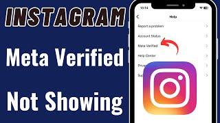 How to fix meta verified Instagram not showing 2023