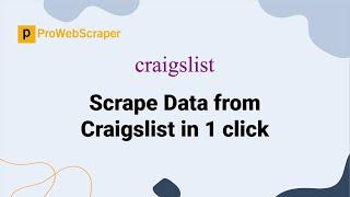 How To Scrape Product Data From Craigslist