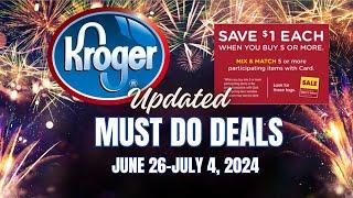 *MONEYMAKER* Kroger UPDATED Must Do Deals for 6/26-7/4 | Mega Sale, Weekly Digitals, & MORE!