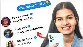 How I GOT 35+ Startup FOUNDER REPLIES in 15 DAYS? : Full Guide to land JOB in a STARTUP | Internship