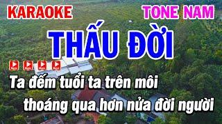 Karaoke Thấu Đời Tone Nam ( Beat Mới ) | Nhạc Sống Phi Long