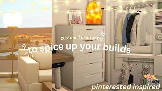  custom furniture to spice up your builds | custom furniture tutorial | bloxburg speedbuild 