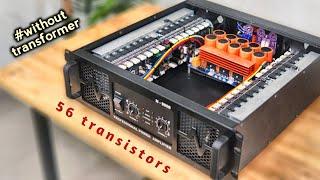 Restore and reset high power amplifier using 56 transistors without transformer! #cbzproject