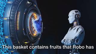 Concepts of training and testing data using scenarios like teaching a robot to recognize fruits