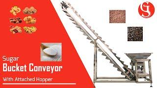 Sugar Bucket Conveyor With Hopper | S.G. Conveyors & Automations