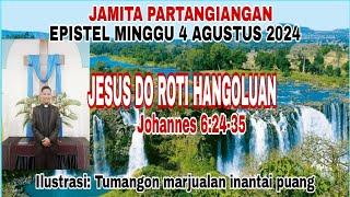 JAMITA PARTANGIANGAN: JESUS DO ROTI HANGOLUAN (JOHANNES 6:24-35)