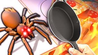 JUMPING SPIDERS ARE IN MY KITCHEN! - Kill It with Fire Gameplay