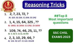 Number Series | Reasoning Classes | Reasoning Tricks for SSC CGL CHSL MTS Exams 2023 ||