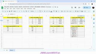 "IS" functions in Google Sheets (Part 1)