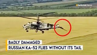 Russian Ka-52 Attack Helicopter Flies Without Its Tail Over Ukraine