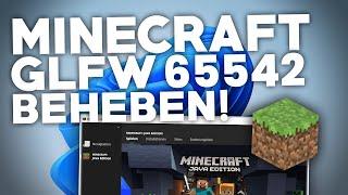 Minecraft: GLFW Error 65542 BEHEBEN! | Problemlösung | Deutsch | 2024