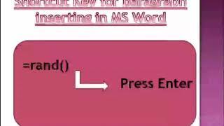 Amazing shortcut key for inserting paragraph in MS word