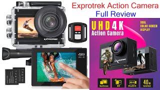 Exprotrek 4K Action Camera With Touch Screen Underwater