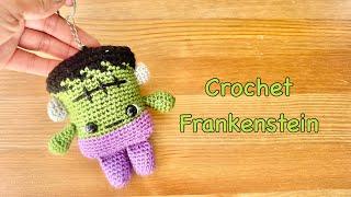 Halloween Crochet - Frankenstein keychain/ monster keychain