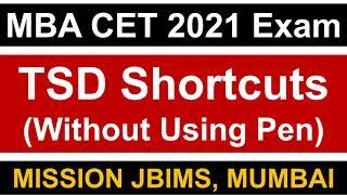 MBA CET 2021: TSD Shortcuts || Solve Without Using Pen || Get Answer in 10 Seconds!
