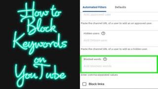 How to Block Keywords on YouTube | how to block certain keywords in youtube | youtube tips