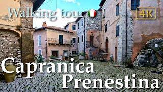 Capranica Prenestina (Lazio), Italy【Walking Tour】History in Subtitles - 4K