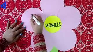 Vowels chart | how to making vowels chart | classroom decoration ideas | easy paper craft