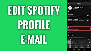 How To Edit Spotify Profile E-Mail