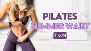 SCULPT YOUR WAIST with this DEEP CORE 7 minute Pilates workout | All levels, no equipment