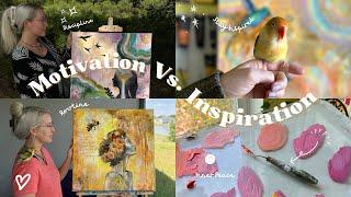 Motivation Vs. Inspiration | Cozy Inspirational Art Vlog